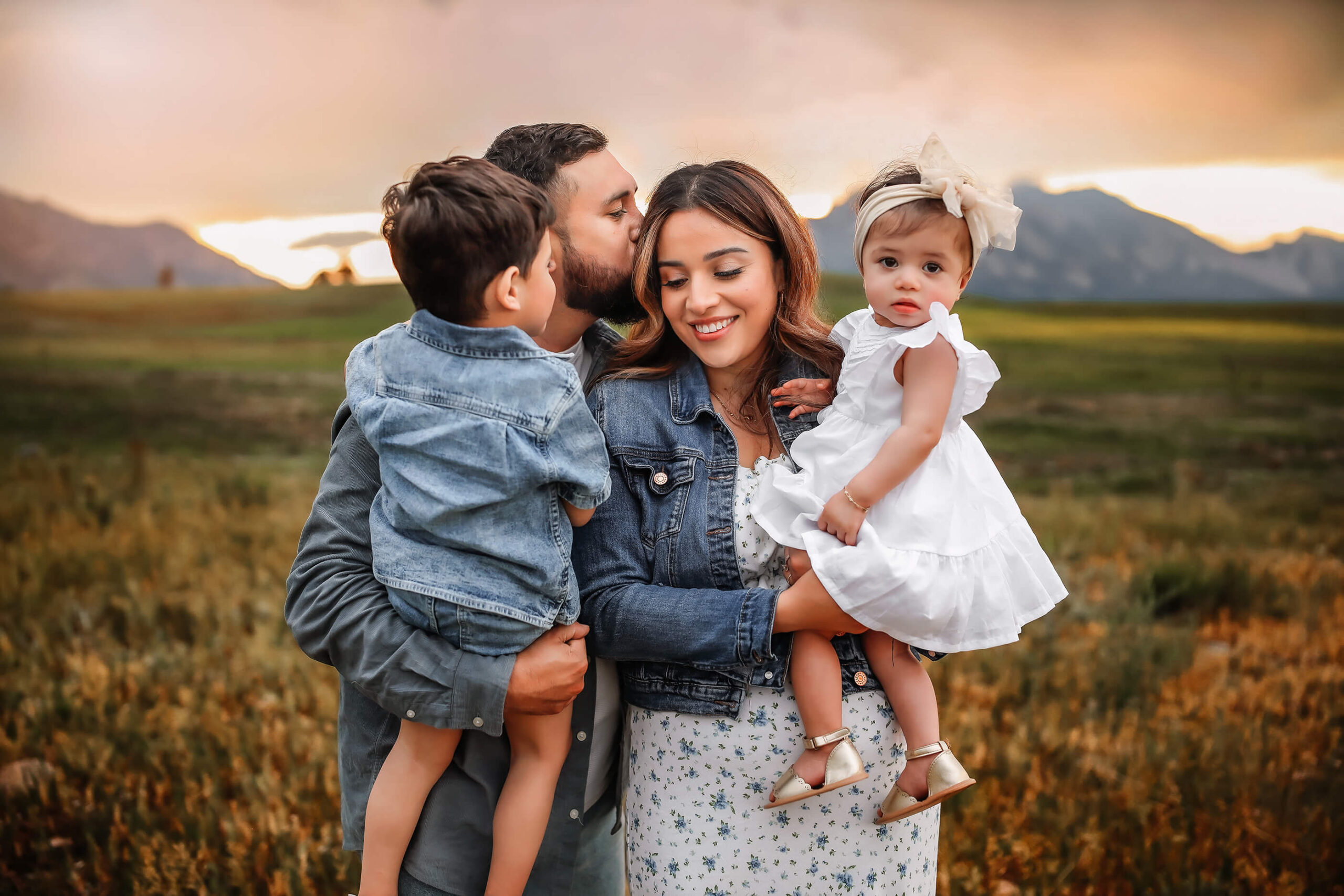 Gorgeous Denver family photography session at Flatirons Vista Trailhead in Boulder, Colorado.