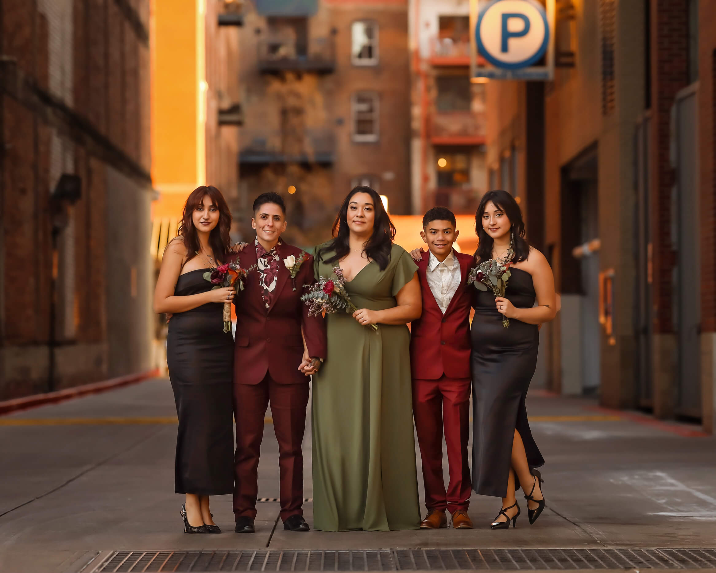 Beautiful family celebrating the union of two people at their Denver family photography session.